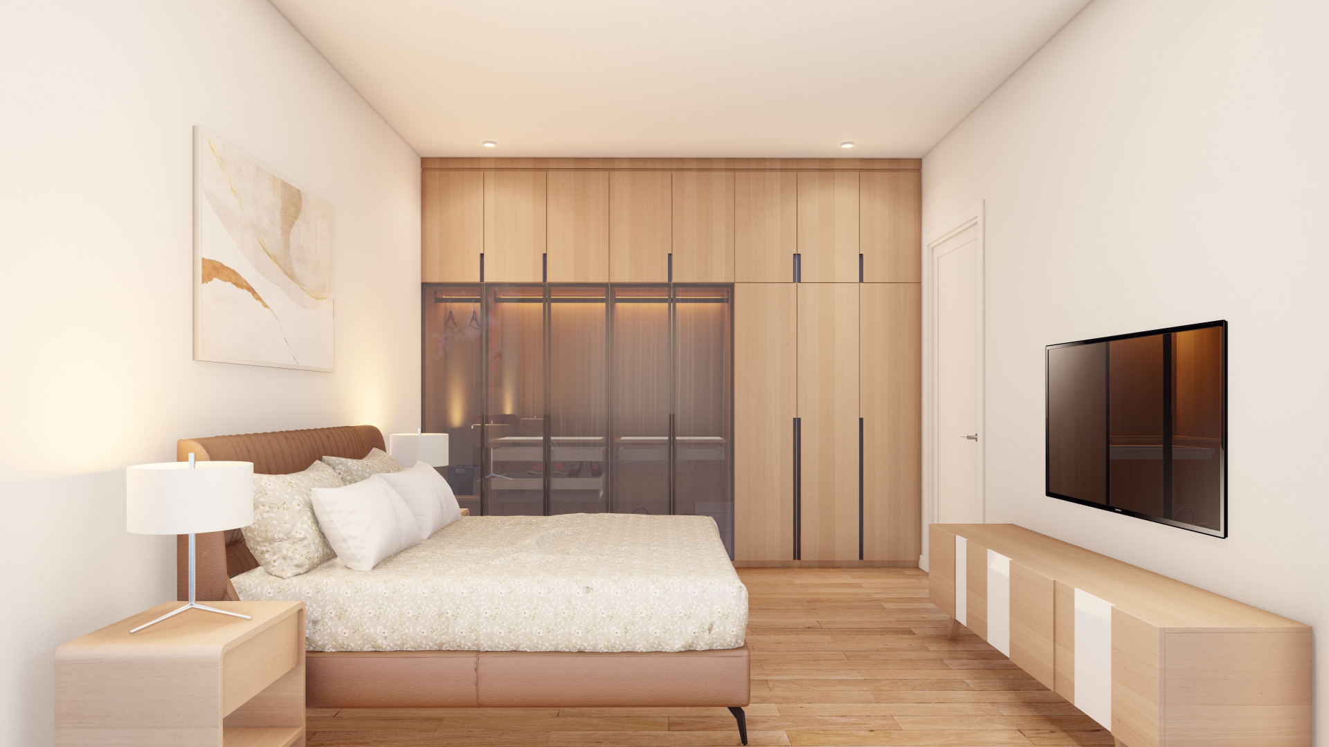 Schlafzimmer mit Einbauschrank